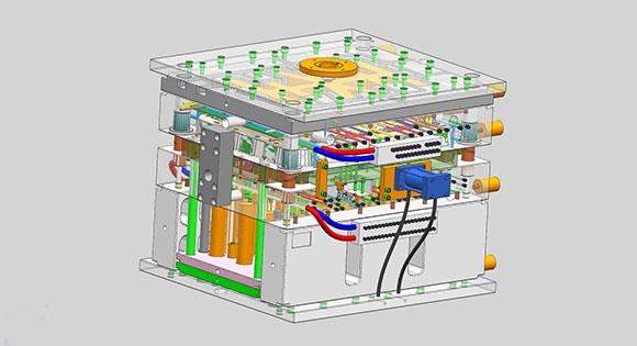 image of a mold's gating system